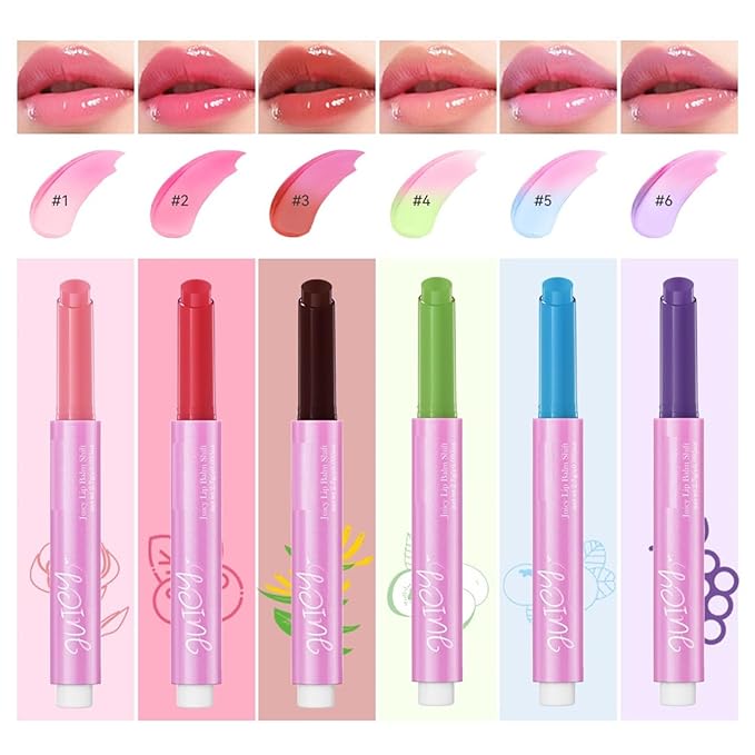 MAEPEOR Tinted Lip Balm 6 Colors Blueberry)