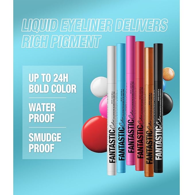 Blue Eyeliner Waterproof Retractable Eyeliner Pencil Long Lasting Smudge-proof Hypoallergenic (08# Blue)