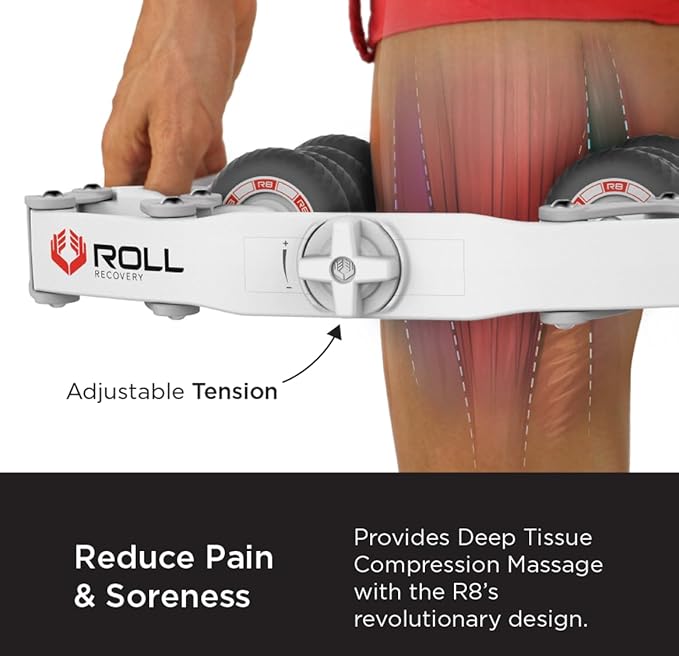 ROLL Recovery R8 Plus (Alpine White) - Deep Tissue Massage Roller