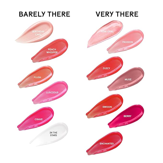 Winky Lux Passion Very There Lip Oil - Hydrating Baby Pink Tint with Jojoba Oil, Non-Sticky Glossy Lip Oil, Tinted Pink Gloss for Juicy Lips & Soft Vanilla Scent