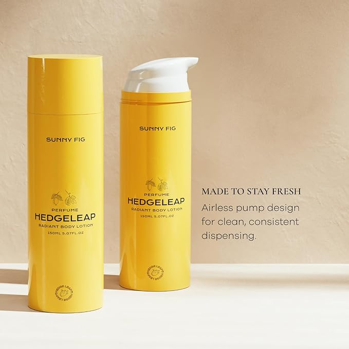 HedgeLeap Scented Body Lotion – Fragrance Moisturizer Cream Hydrating Formula Warm Fruity & Woody Perfume Scent | 2% Niacinamide & Hyaluronic Acid | Sunny Fig, 150 ml