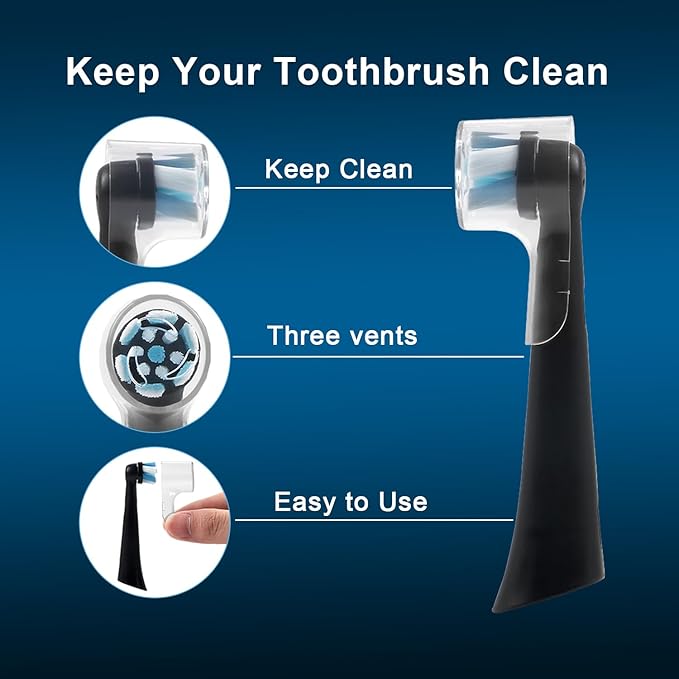 6 Pack Toothbrush Dustproof Cover Compatible with Oral B iO Ultimate Clean Gentle Care Replacment Heads and iO Series 3 4 5 6 7 7G 8 9 Electric Toothbrush, (Transparent+Rose)