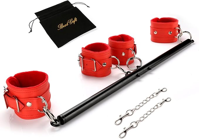 Black Portable Exercise Spreader Bar with 4pcs PU