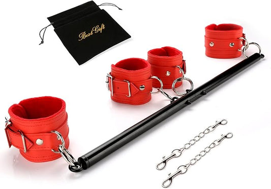 Black Portable Exercise Spreader Bar with 4pcs PU