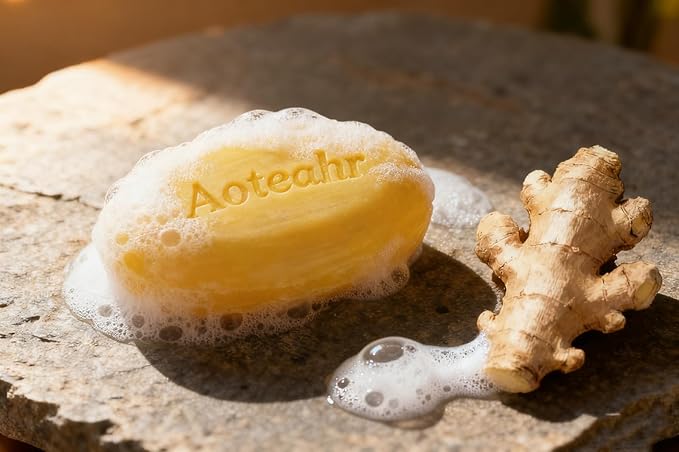 Aoteahr Kojic Acid Soap with Turmeric for Face & Body, Gentle Brightening Cleansing Bar, 3.5 oz Each, 2-Pack