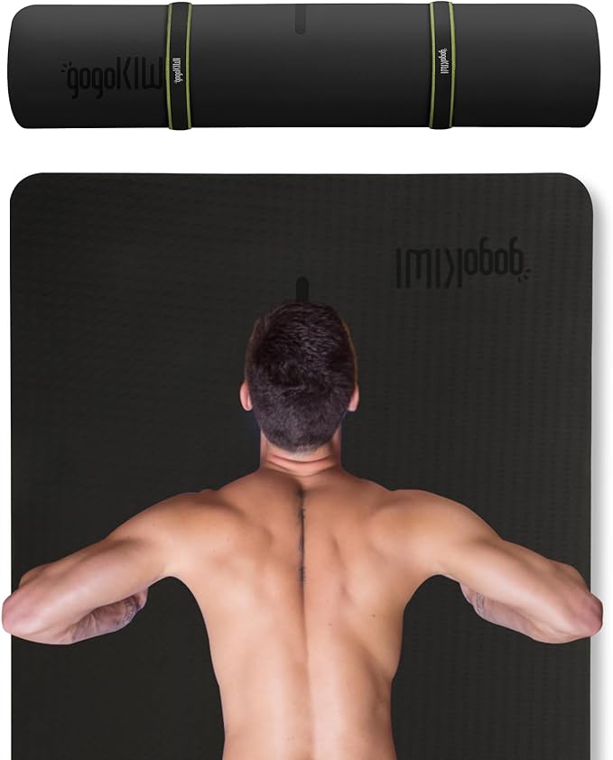Extra Wide Yoga Mat for Men Women (72"L x 36"W) Non Slip Fitness & Exercise Mat with Alignment Marks for Yoga, Pilates, Floor Workouts