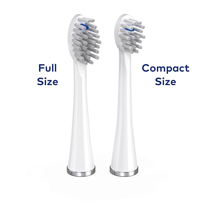 Waterpik Genuine Full Size Replacement Brush Heads with Covers for Sonic-Fusion Flossing Toothbrush SFFB-2EW, 2 Count White (Pack of 2)