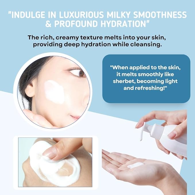 THEYEOBAEK26 Korean Cleansing Milk for Face – Gentle Facial Cleanser for Dry & Sensitive Skin, Hydrating Makeup Remover, 6.76 Fl Oz (200ml)