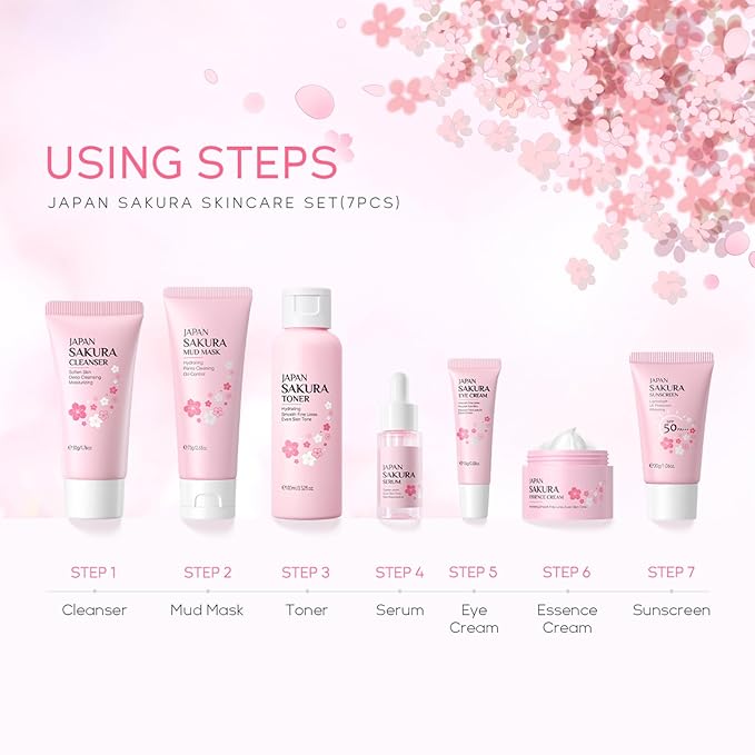 Skin Care Set JAPAN-SAKURA Women Beauty