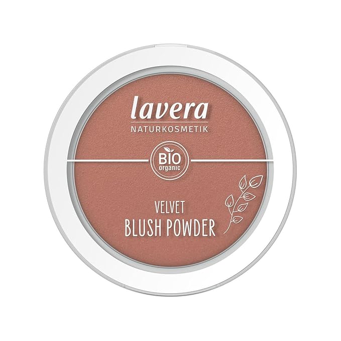 lavera Velvet Blush Powder -Rosy Peach 01- pink - almond oil & vitamin E - shimmering - velvety texture (1 x 5g)