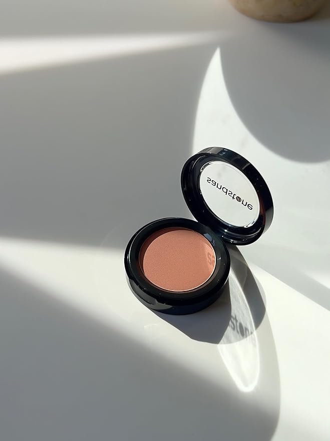 Sandstone Scandinavia Hypoallergenic Pressed Powder Blush – Smooth & Blendable – Lightweight, Long-Lasting – Vegan – Nude Brown