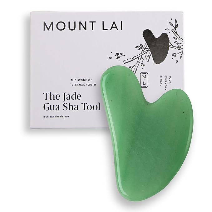 Mount Lai Gua Sha Tool and Stainless Steel Acupressure Ear Seeds Set, Facial Massage and Ear Acupressure Kit, Self-Care Duo for Relaxation and Balance