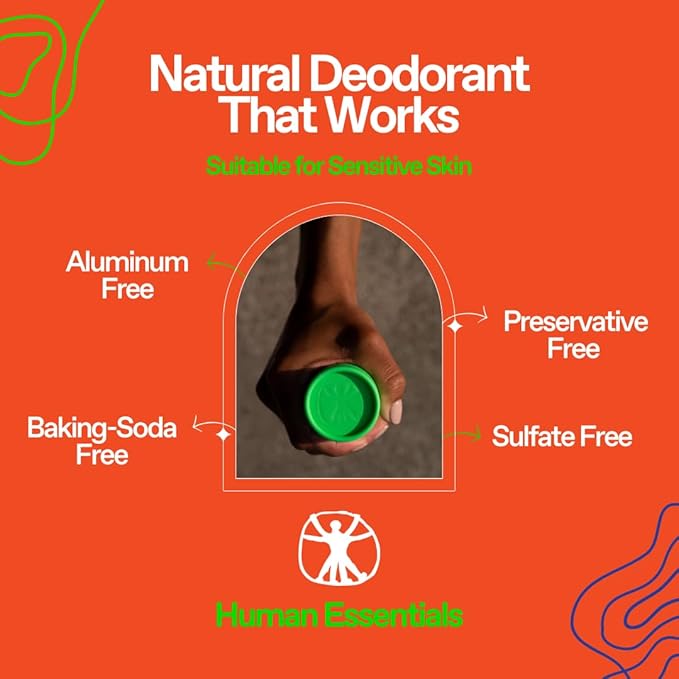 Aluminum Free Deodorant Natural Plant Based Baking Soda Free for Sensitive Skin Long Lasting Vegan Plastic Free Eco Friendly USA Made