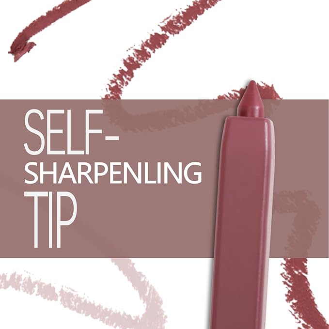 Matte Lip Liner Pencil,Highly Pigmented Retractable Lip Crayon,All Pencil,Highly