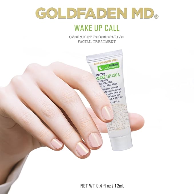 Dr. Goldfadens Wake Up Call Night Facial Moisturizer Night Cream for Dry & Aging Skin w/Alpha Lipoic Acid, Avocado Oil Retinol, Co-enzyme Q10 TRIAL .41 Fl Oz