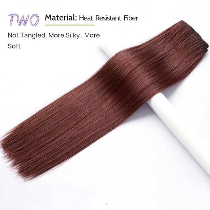 Hair Extensions Auburn Clip in Extension Straight Invisible 22" Long Synthetic Thick Clips on Red Hairpieces for Women 5PCS Black Curly Wavy 18" Cheap Brown Blonde Natural Full Head 5 Oz