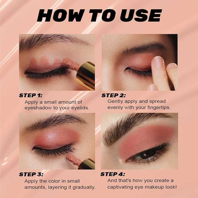 Warm Rose Matte Liquid Metallic Eyeshadow, Longwear Eye Shadow Makeup For Older Women, Buildable Highly Matte Eye Shadow Cream in Finishes, Vegan & Cruelty-Free, (04#Warm Rose)