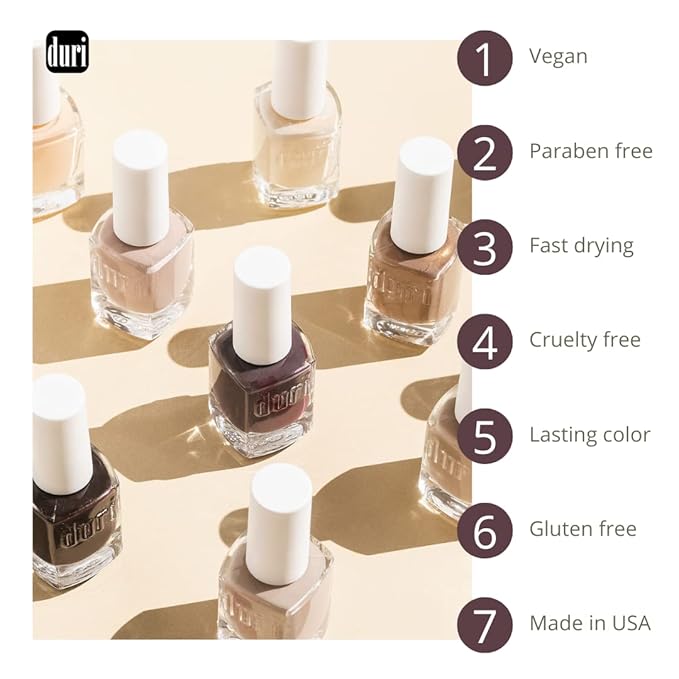 duri Nail Polish, 798 Love Stories, Pastel Purple, Full Coverage, Glossy Finish, Fast Drying, Easy to Apply, 0.45 Fl Oz