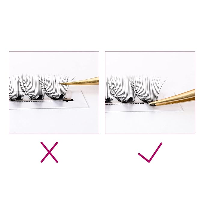 FADLASH Premade Volume Lash Extensions 20D 0.07 D Curl - Middle Long Stem Fans for Eyelash Extensions (20D-0.07D, 14mm)