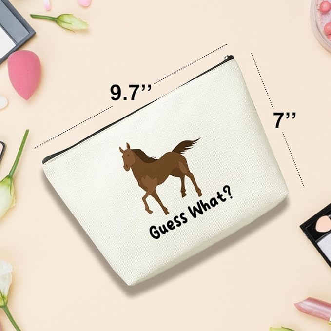 Funny Horse Makeup Bag Horse Gifts for Girls Horse Gifts for Women Horse Supplies Accessories Cute Cosmetic Bag for Women Girls Horse Lovers Sister Best Friends Graduation Mothers Day Birthday Gifts