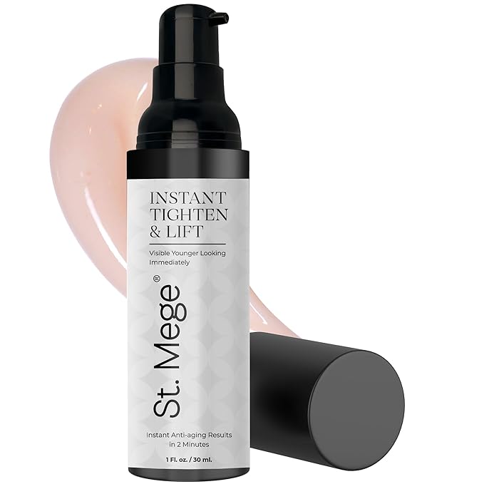 St. Mege Instant Eye & Face Lift Cream: Rapid Under Eye Bags Wrinkle Smile Lines Forehead Lines Remover - Temporary Firming & Tightening Treatment in 2 Minutes, 1 fl. oz.