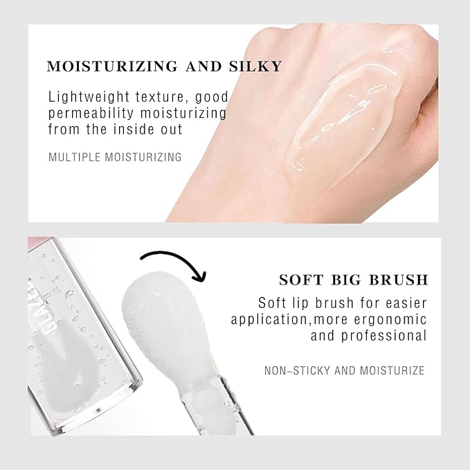 MAEPEOR Black Sugar Glossy Lipgloss 5 Colors Nourishing High-shine Glossy Lipgloss Luscious-colors Non-Sticky Shine Glossy Lipgloss (Black Sugar)