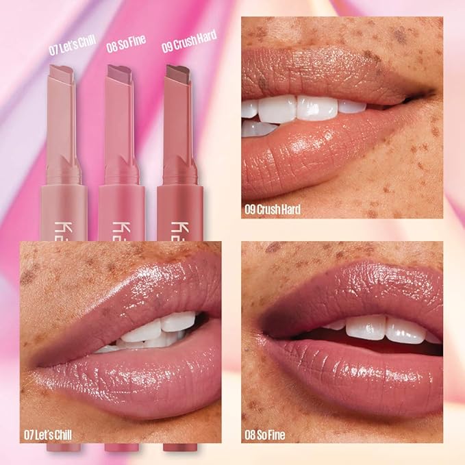 Kaja Lip Gloss - Heart Melter | High-shine, Glossy Finish, Moisturize, 07 Let's Chill, 0.04 Oz