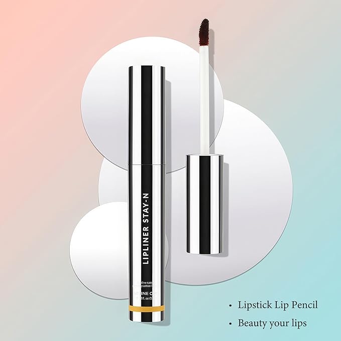 Peel Off Lip Liner Stain – Velvet Lip Glkoss Long-Lasting, Moisturizing & Non-Sticky Matte Lip Lacquer, Pigmented, Smudge-Proof Liquid Lipgloss (brown)