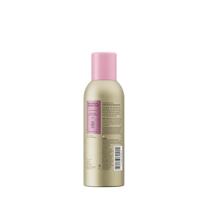 Eva NYC Kweeen Gold Hair and Body Glitter Spray - Ultra Shimmery Gold Glitter Formula - Adds Shine + Non-Sticky - Quick Drying Sparkle Spray for Hair and Body - Warm Vanilla Scent - 4.9 oz