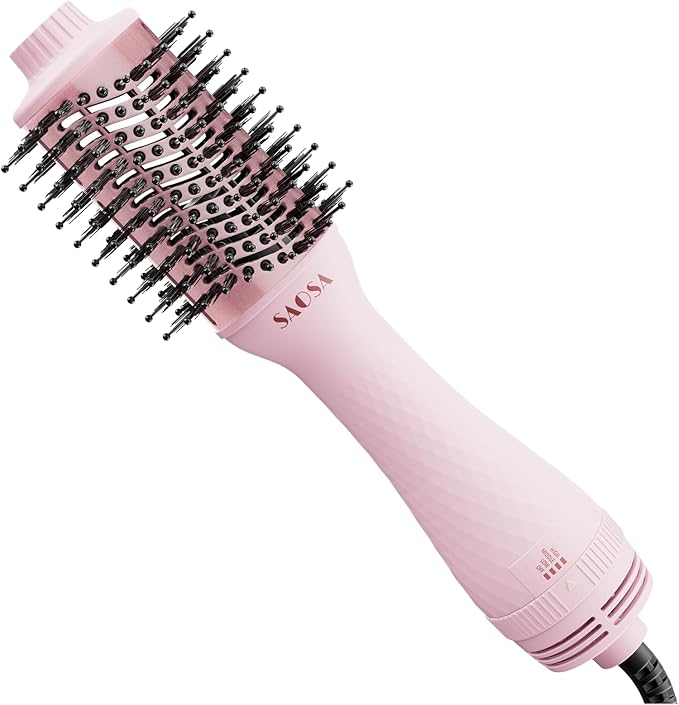 Hair Dryer Brush Blow Dryer Brush in One, 4 in 1 Hair Dryer and Styler Volumizer with Negative Ion Anti-frizz Ceramic Titanium Barrel, Hot Air Dryer Hair Straightener