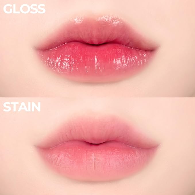 Pudding Glow Korean Lip Tint | Natural Lip Stain | Gloss to Stain | Long-Lasting & Non-Sticky | Lightweight Lip Tint | 0.14 oz. (01 RED BERRY)