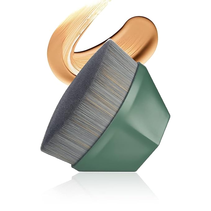 Makeup Brushes, Foundation Powder Makeup Brush Cream or Flawless Powder Cosmetic Face (Green)