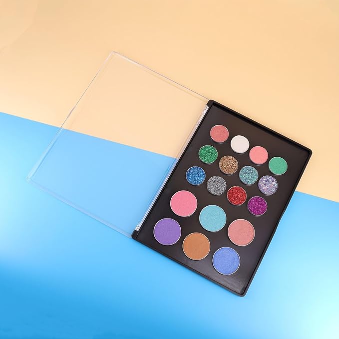 AJLTPA Magnetic Makeup Palette with Clear Top, Empty