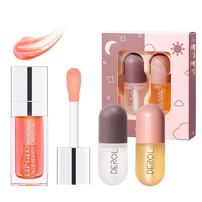 Plumping Lip Oil, Hydrating Lip Glow Gloss(001