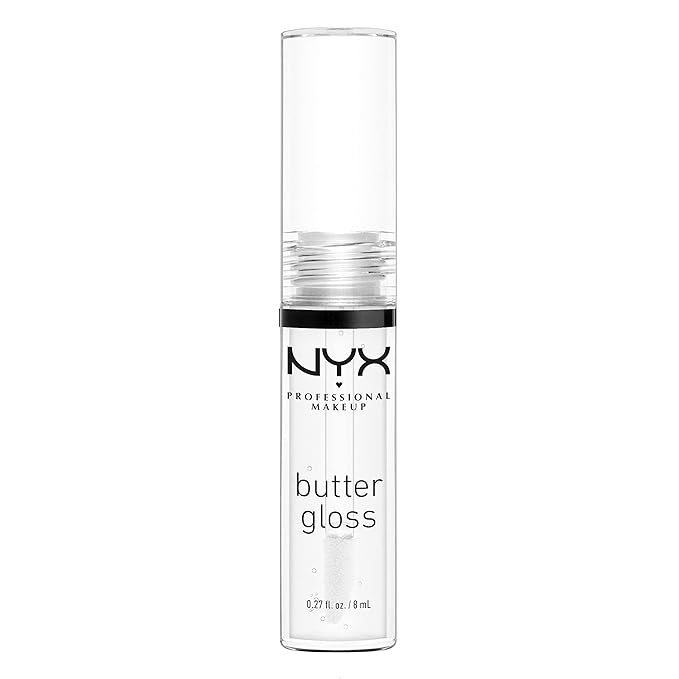 NYX PROFESSIONAL MAKEUP Butter Gloss, Non-Sticky Lip Gloss - Sugar Glass ,Clear