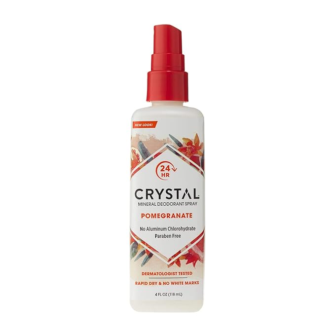 Crystal Mineral Deodorant Spray, Pomegranate, 4.0 oz (Pack of 12)