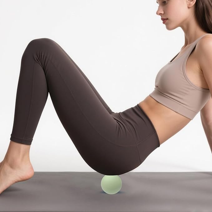 2PCS Firm Massage Lacrosse Balls for Myofascial Release, Muscle Knots, Trigger Point Therapy, Yoga Deep Tissue Massage, Foot Plantar Fasciitis, Muscle Soreness Massager Ball