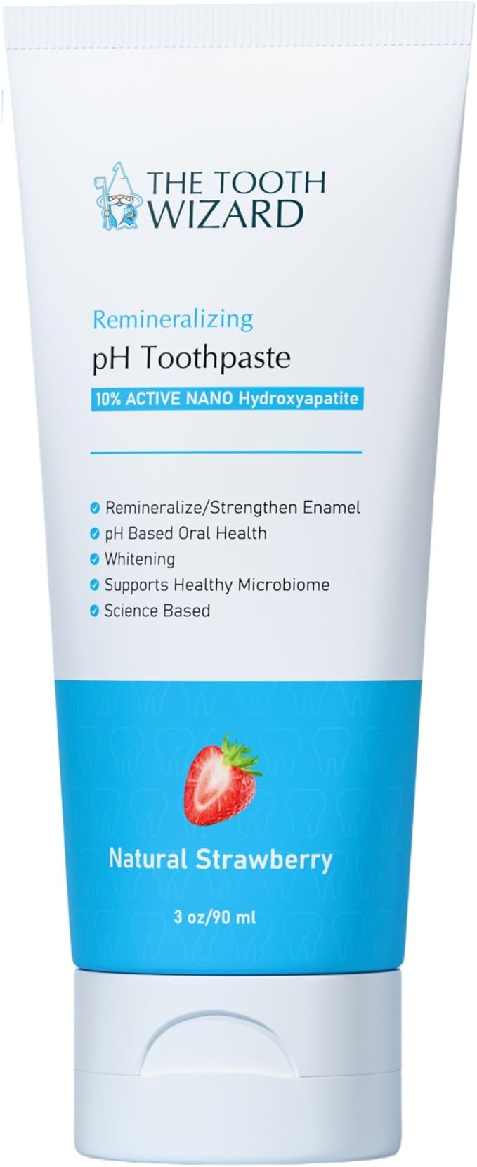 pH Balancing Toothpaste | Natural Strawberry Flavor | Fluoride-Free | SLS-Free | Gentle Whitening | Supports Healthy Oral Microbiome | 3 oz