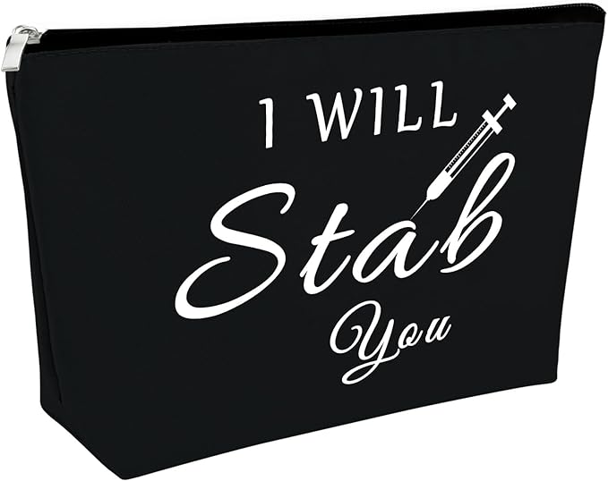 Sfodiary Nurse Appreciation Gift Makeup Bag Nurse Practitioner Gifts Birthday Graduation Presents for Nursing Student Cosmetic Bag Nursing School Christmas for Her Travel Cosmetic Pouch（Black）