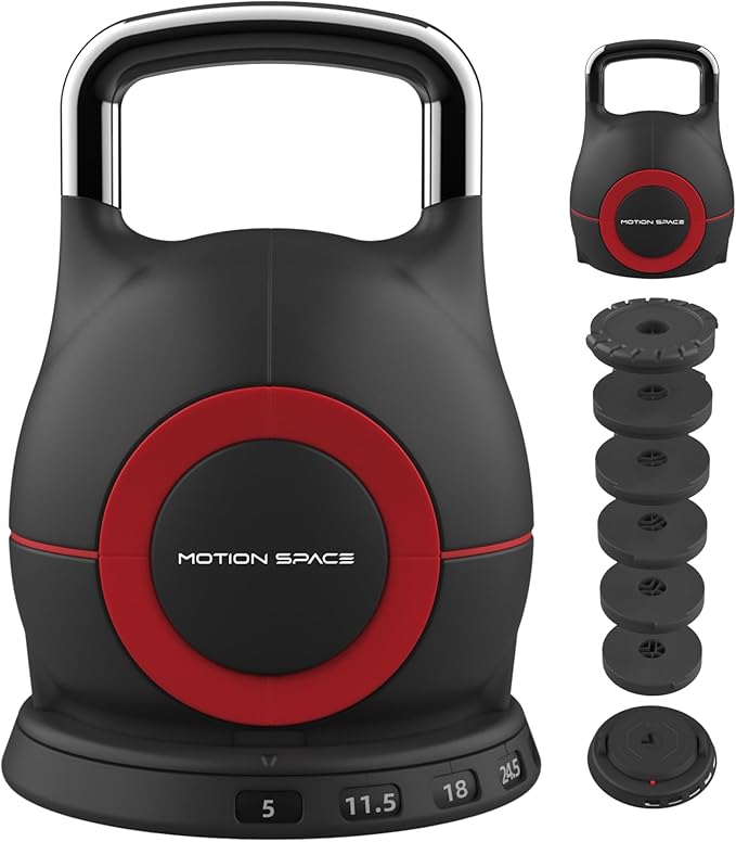 Adjustable Kettlebell 7 Weight Options Set (5-44LBs) Circular