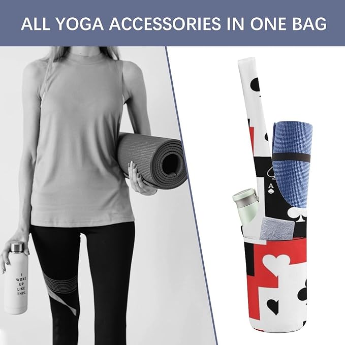 Yoga Mat Bag Large Tote Carrier Holder with Water Bottle Pocket Yoga Bags