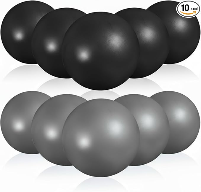 Aoriher 10 Pcs Small Exercise Pilates Ball 9 Inch Mini Yoga Balls Anti Burst and Slip for Stability, Fitness, Physical Therapy, Stretching & Core Strength Workout at Home Gym Office