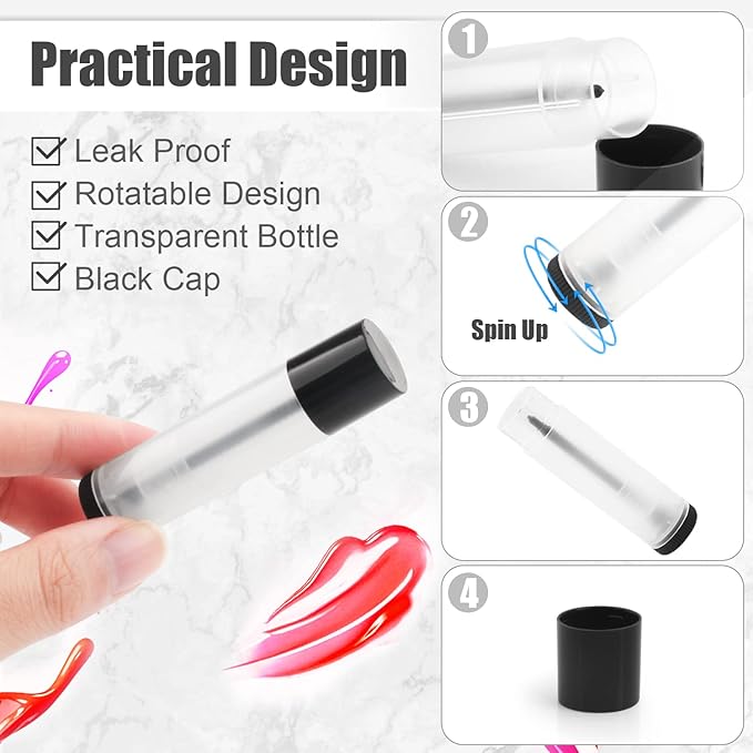 50Pcs 5g Lip Balm Tubes Plastic