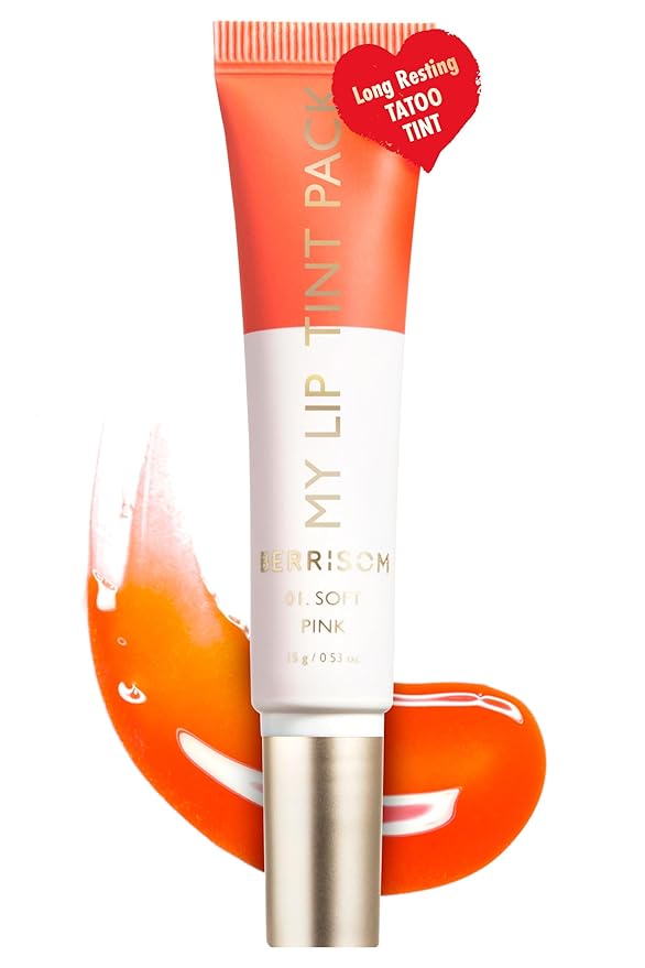 LIP My Tint Pack - Korean Lip Stain Peel Off Pack | Kiss-Proof Korean Lip Tint Long Lasting Lip Stain Marker | Waterproof Lip Stain Peel Off Lipstick (01. Soft Pink, 0.50 Fl Oz)