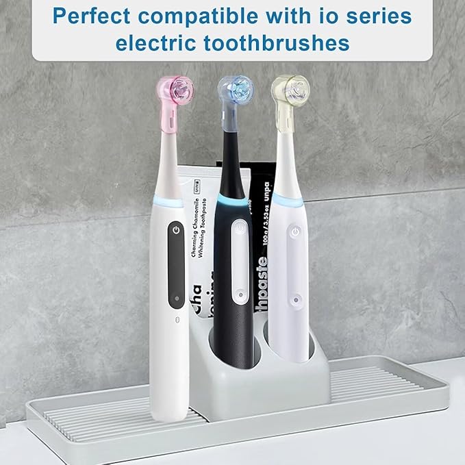 6 Pack Toothbrush Heads Dustproof Cover Compatible with Oral B, Fits for Oral-B iO Series, Pro 1000, 1500, 5000, 7500 Electric Toothbrush, Protects Brush Head and Convenient Travel (Purple)