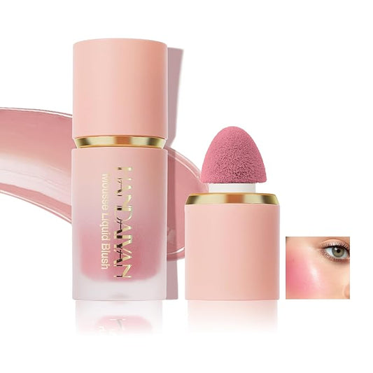 AKARY Mousse Liquid Blush, Soft Cream Makeup Blush, Tint(01#Love Cake)