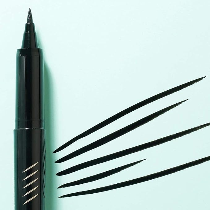 Radiant Professional Lineproof Eye Line - Pen Eyeliner with Flexible Tip Pen for a Long Lasting and Precise Outline - Smudge-Proof, Waterproof Liquid Black Eyeliner For Intense (01 Black)