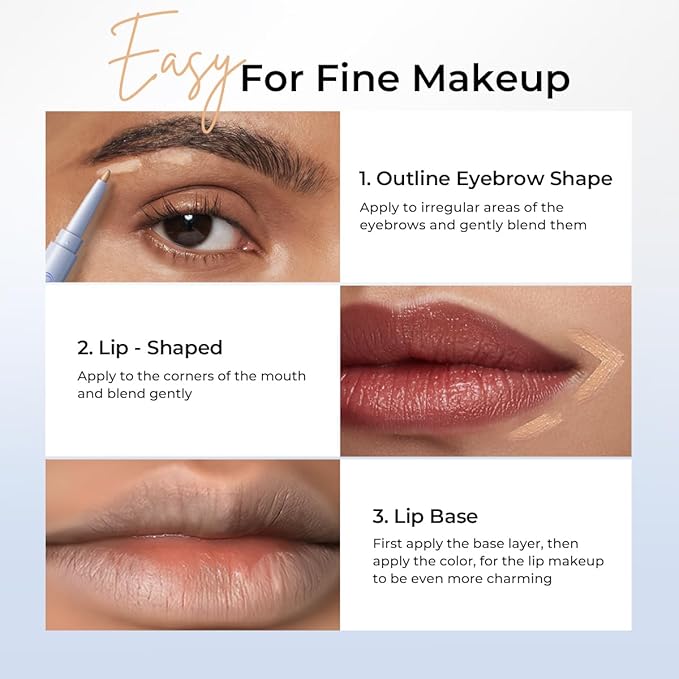 SACE LADY 2 in 1 Full Coverage Concealer Pen, Dual-End Concealer Stick Ultra Precise & Waterproof for Eye Dark Circles, Blackheads, Lightweight & Sweatproof (#03 Warm Natural)