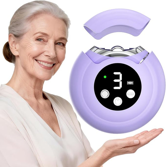 Gifts for Women Electric Nail Clipper for Adults & Seniors, 3 Speeds Automatic Nail Clipper & Trimmer with LED Light 360° Rotating Fingernail Clipper with Polisher Rechargeable Electric Nail File