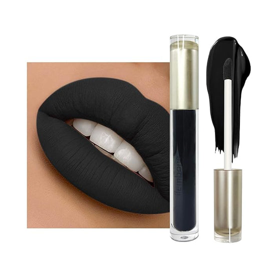 ilembane Black Matte Liquid Lipstick - Long Lasting, Smudge Proof, Transfer Resistant Lip Color, Waterproof, Non-Transfer Formula (Mystical Moment)